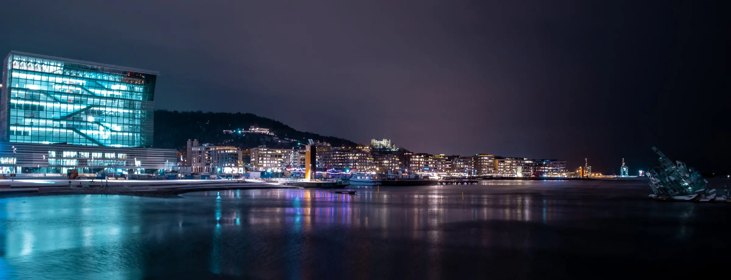 Oslo city at night